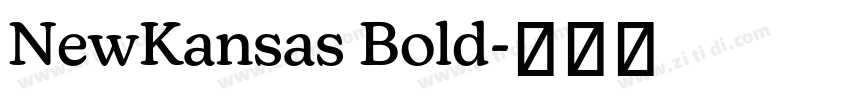 NewKansas Bold字体转换